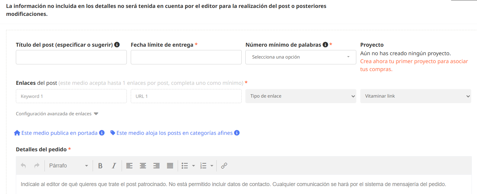 comprar articulo en publisuites