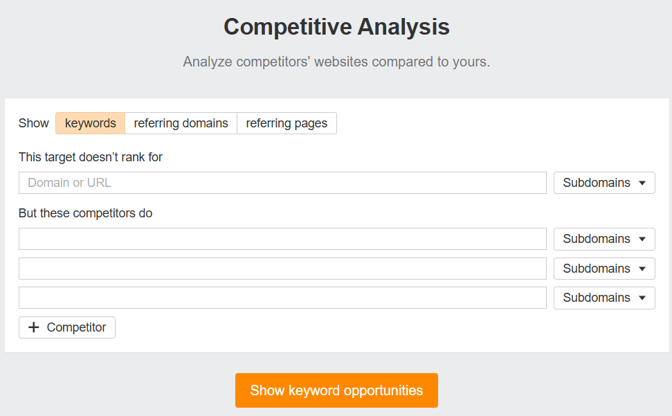 competitive analysis 