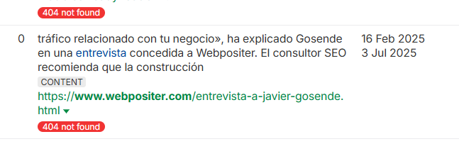 enlaces rotos