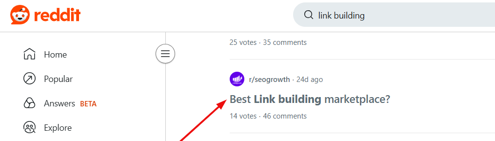 enlaces en reddit