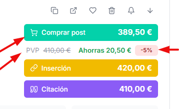 medios en oferta