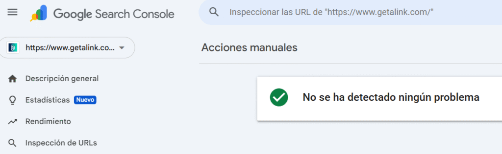 penalizacion por enlaces no naturales, Getalink no tiene