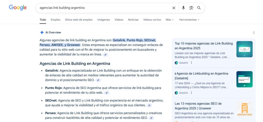 buen contenido igual a menciones en la IA