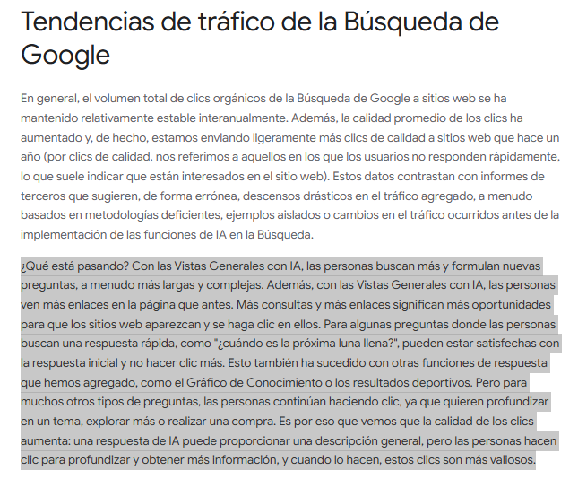 que dice Google de los enlaces