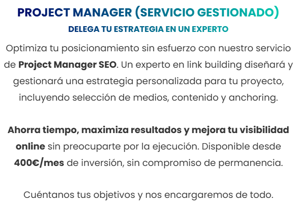 link Building gestionado servicio