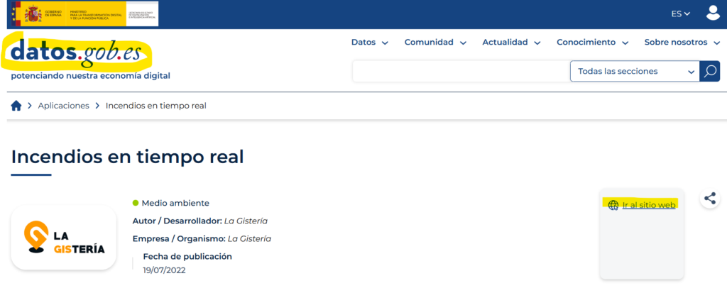 recursos de emergencias para ganar enlaces .gob.es