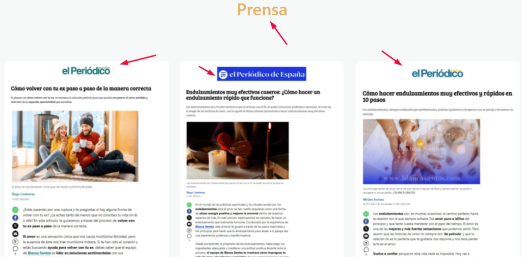 apariciones en prensa como señal reputacional