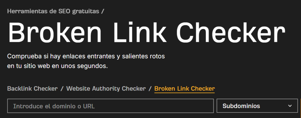 comprobar enlaces rotos