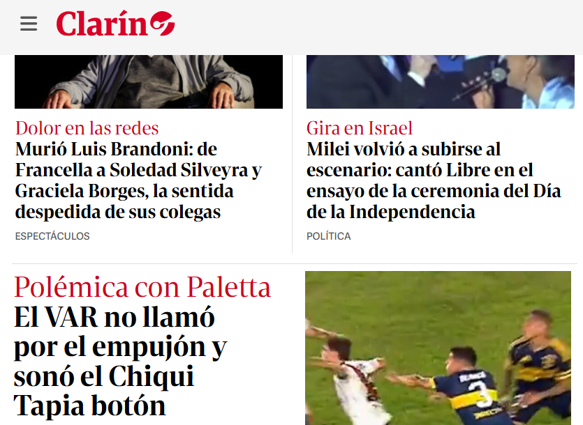 clarín periódico donde comprar backlinks para Argentina
