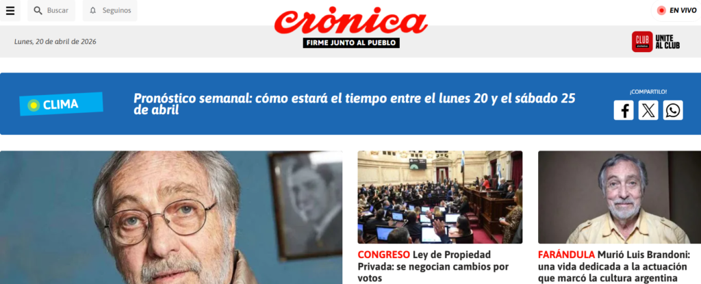 crónica periódico argentina