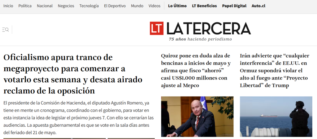 la tercera periódico Chile