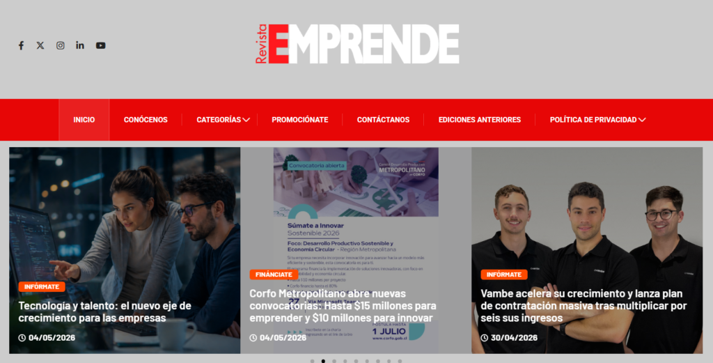 revista emprende Chile