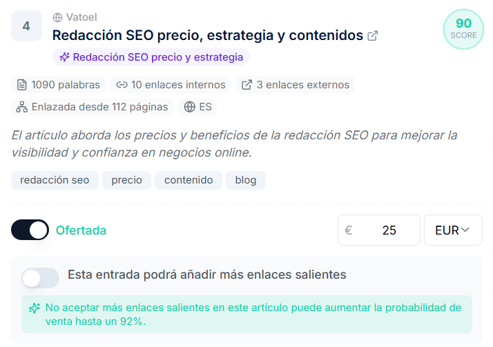 datos de las mejores páginas