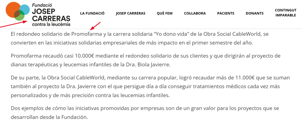 mención sin enlace